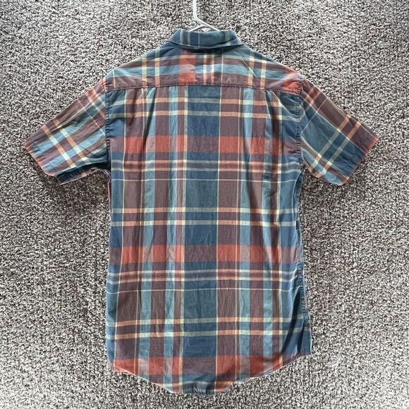 Billabong Tailored Fit Button Up Shirt Mens Small S Plaid Shirt Sleeve Stretch - Picture 10 of 12